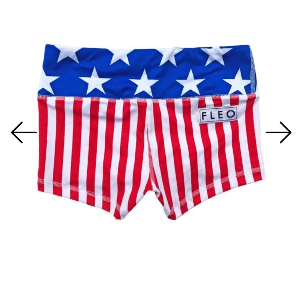 Fleo Original American Flag Shorts Size: Small